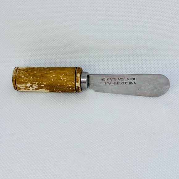 Vintage Kate Aspen Stainless Reserve Cheese Spreader Knife w/Wine Cork Handle - Picture 2 of 3